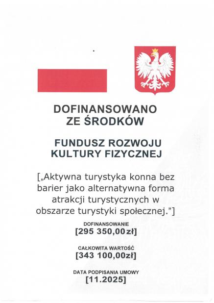 Podsumowanie projektu „Aktywna turystyka konna bez barier”